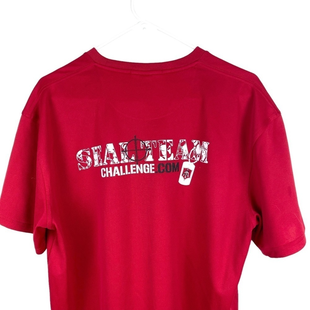 Men’s Sport Tek Seal Team Challenge Red Pullover Shirt Men’s Size L Short Sleeve - Picture 6 of 9